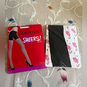 SPANX Black Diamond Patterned Tights